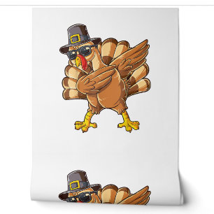 Dabbing Turkey Thanksgiving Day Pilgrim Boys Girls Wallpaper