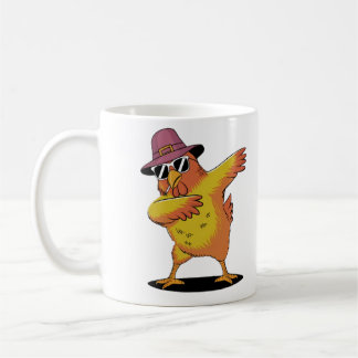 Dabbing Turkey Thanksgiving Pilgrim Funny Boys Men Coffee Mug