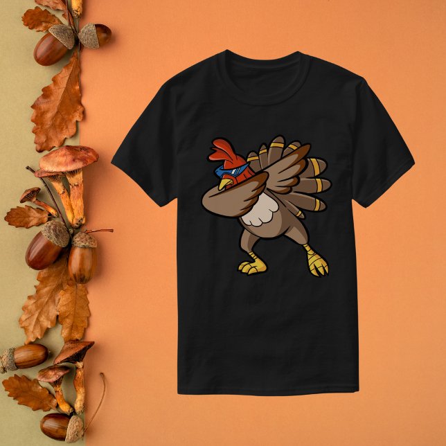 Dabbing Turkey Thanksgiving T-Shirt (Creator Uploaded)