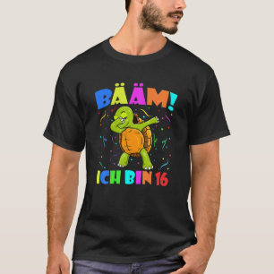 Dabbing Turtle Bääm Ich Bin 16 - Kids 16Th Birthda T-Shirt