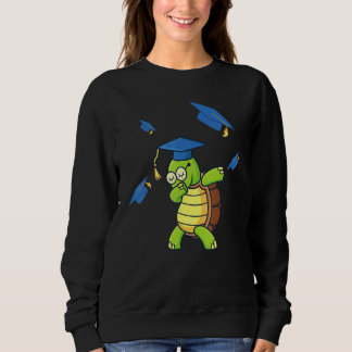 Dabbing Turtle Graduation Student Graduated Sweatshirt