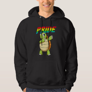 Dabbing Turtle Lesbian Bisexual Gay LGBT Pride Gif Hoodie