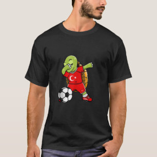 Dabbing Turtle Turkey Soccer Fans Jersey Turkish F T-Shirt