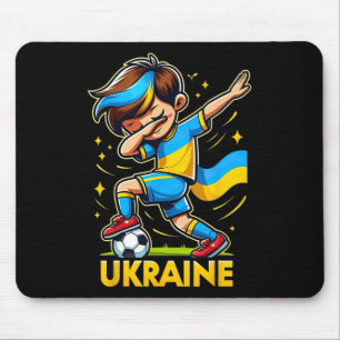 Dabbing Ukraina Children's Footbyll Jersey With Uk Mouse Pad