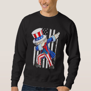 Dabbing Uncle Sam 4th Of July Kids Boys Girl 1 Sweatshirt