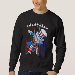 Dabbing Uncle Sam 4th of July Kids Boys Men Dab D Sweatshirt