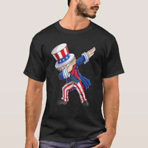 Dabbing Uncle Sam 4th Of July Kids Boys Men Dab D T-Shirt
