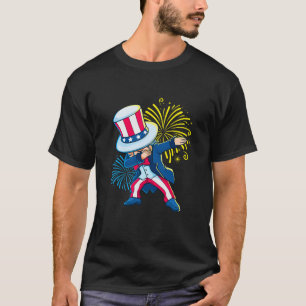 Dabbing Uncle Sam 4th Of July Patriotic Dab Dance T-Shirt