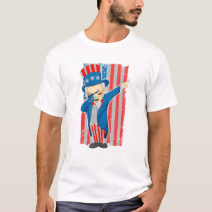 Dabbing Uncle Sam Boys Fourth Of July T-Shirt