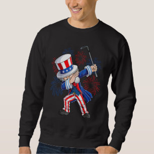 Dabbing Uncle Sam Golf Ball American Flag Happy 4t Sweatshirt