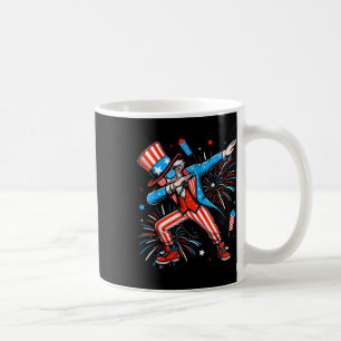 Dabbing Uncle Sam Independence Day American Flag 4 Coffee Mug