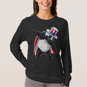 Dabbing Uncle Sam Panda 4th Of July Kids Boys Wom T-Shirt