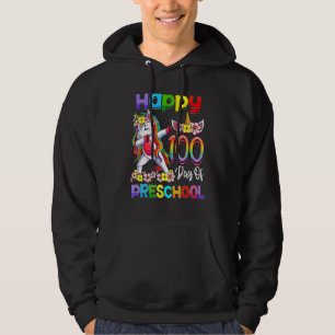 Dabbing Unicorn 100th Day Of School Preschool Girl Hoodie