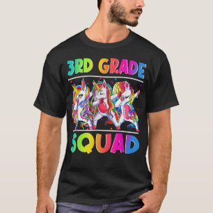 Dabbing Unicorn 3rd Grade Squad Back to School Gir T-Shirt