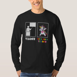 Dabbing Unicorn 3th Grade Third Grade Teacher T-Shirt
