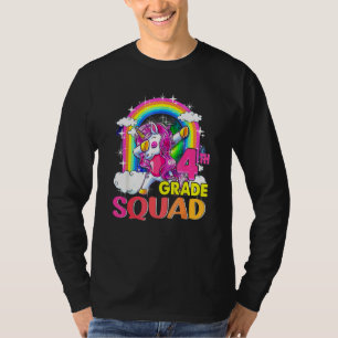 Dabbing Unicorn 4th Grade Squad Back To School Tea T-Shirt