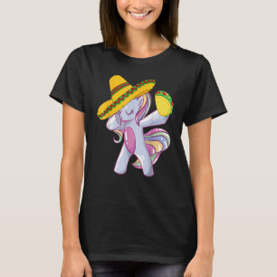 Dabbing Unicorn 5 Cinco De Mayo 2022 Costume Mexic T-Shirt