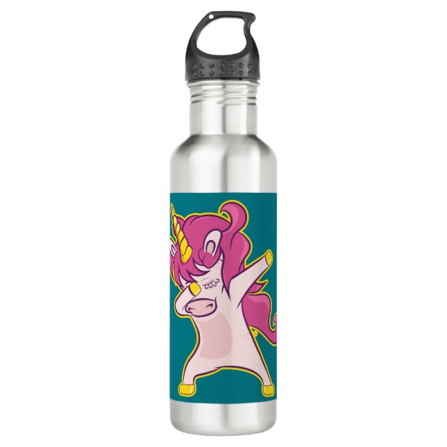 Dabbing Unicorn 710 Ml Water Bottle (Front)