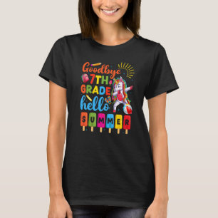 Dabbing Unicorn 7th Grade Teacher Student Kids Hel T-Shirt