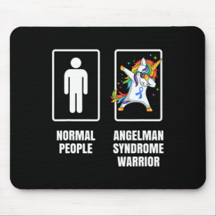 Dabbing Unicorn Angelman Syndrome Warrior Survivor Mouse Pad