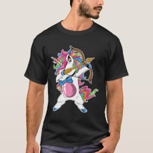 Dabbing Unicorn Archer Adc Funny Archery Bow Arrow T-Shirt