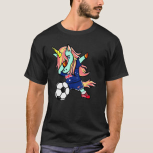 Dabbing Unicorn Australia Football  Australian Fla T-Shirt