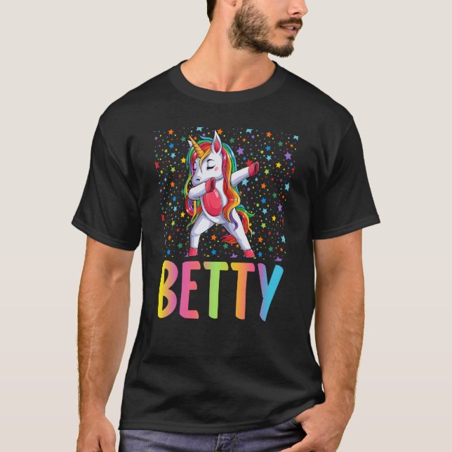 Dabbing Unicorn Betty T-Shirt (Front)