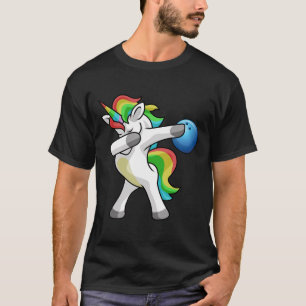 Dabbing Unicorn Bowling Bowler Funny Dab Dance Rai T-Shirt