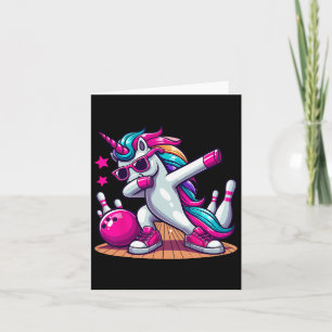 Dabbing Unicorn Bowling Card