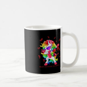 Dabbing Unicorn Brain Aneurysm Awareness Ribbon G Coffee Mug