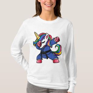 Dabbing Unicorn Brazilian Jiu Jitsu Mum Tee BJJ Wo