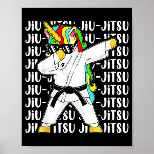 Dabbing Unicorn Brazillian Jiu Jitsu Girls BJJ MMA Poster