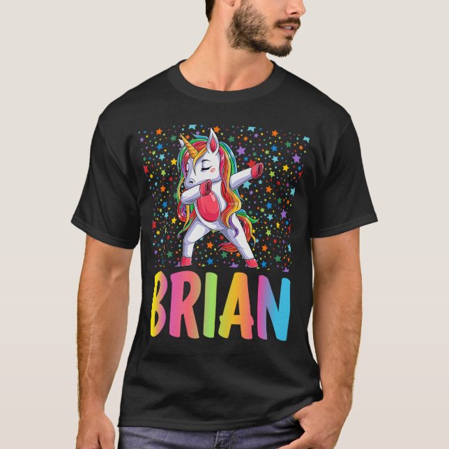 Dabbing Unicorn Brian T-Shirt (Front)