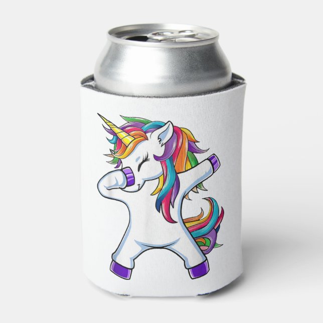Dabbing Unicorn  Can Cooler (Can Front)