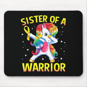 Dabbing Unicorn Childhood Cancer Awareness Proud S Mouse Pad