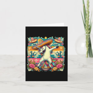 Dabbing Unicorn Cinco De Mayo Card