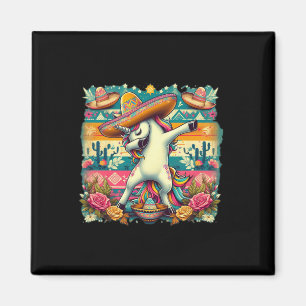 Dabbing Unicorn Cinco De Mayo Magnet