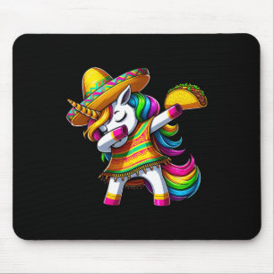 Dabbing Unicorn Cinco De Mayo Mexican Party Fiesta Mouse Pad