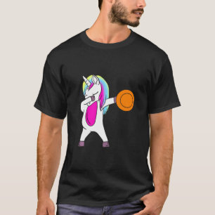 Dabbing Unicorn Disc Golf Player Sports Lover T-Shirt