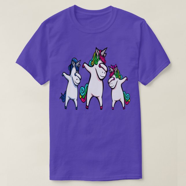 Dabbing Unicorn Family T-Shirt (Design Front)