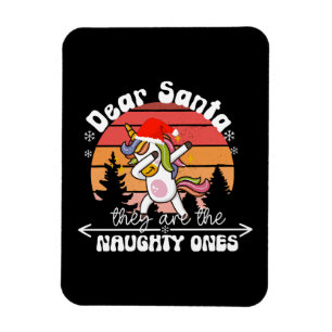 Dabbing Unicorn Funny Christmas Magnet