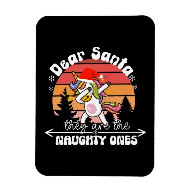  Dabbing Unicorn Funny Christmas Magnet (Vertical)