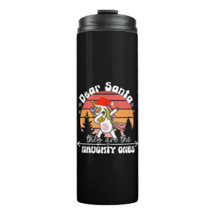 Dabbing Unicorn Funny Christmas Thermal Tumbler