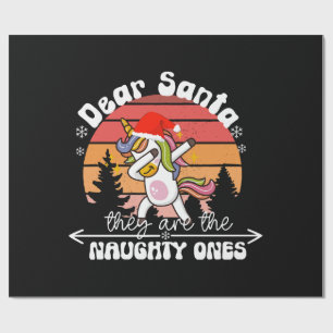  Dabbing Unicorn Funny Christmas Wrapping Paper