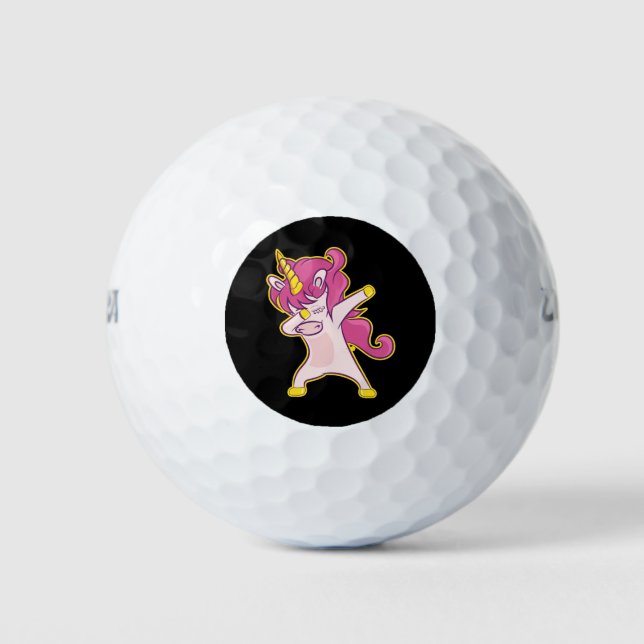 Dabbing Unicorn Golf Balls (Front)