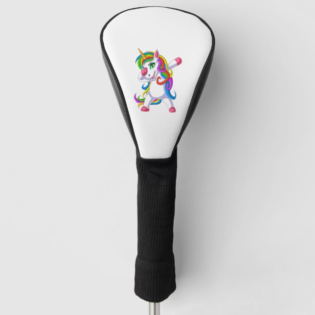 dabbing unicorn                                    golf head cover (Front)