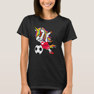Dabbing Unicorn Greenland Football Greenlandic Fl T-Shirt