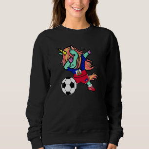 Dabbing Unicorn Haiti Soccer Fans Support Haitian  Sweatshirt
