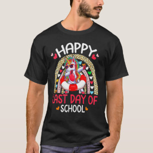 Dabbing Unicorn Happy Last Day Of School T-Shirt