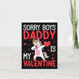 Dabbing Unicorn Heart Valentines Day Girls Kids Ra Card